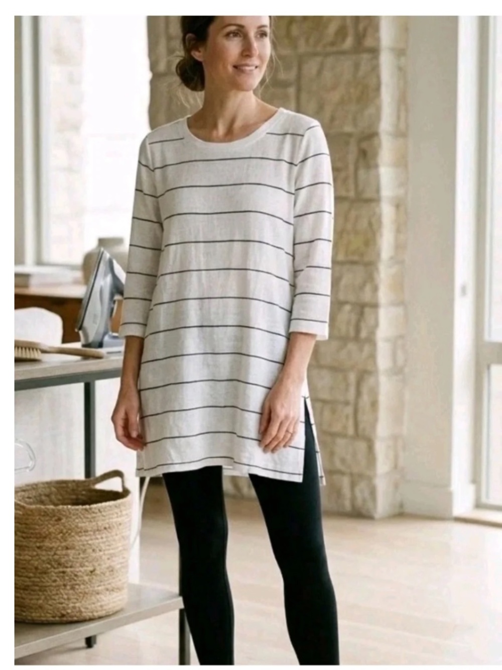 Eileen Fisher Striped Tunic 100% Organic